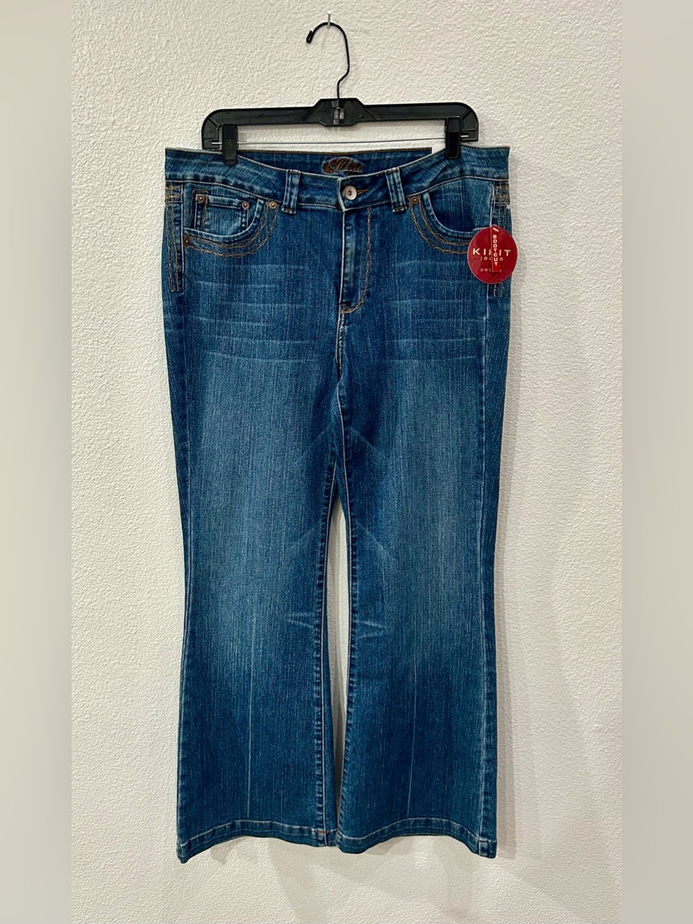 Kikit Mid Rise Medium Blue Bootcut Jeans